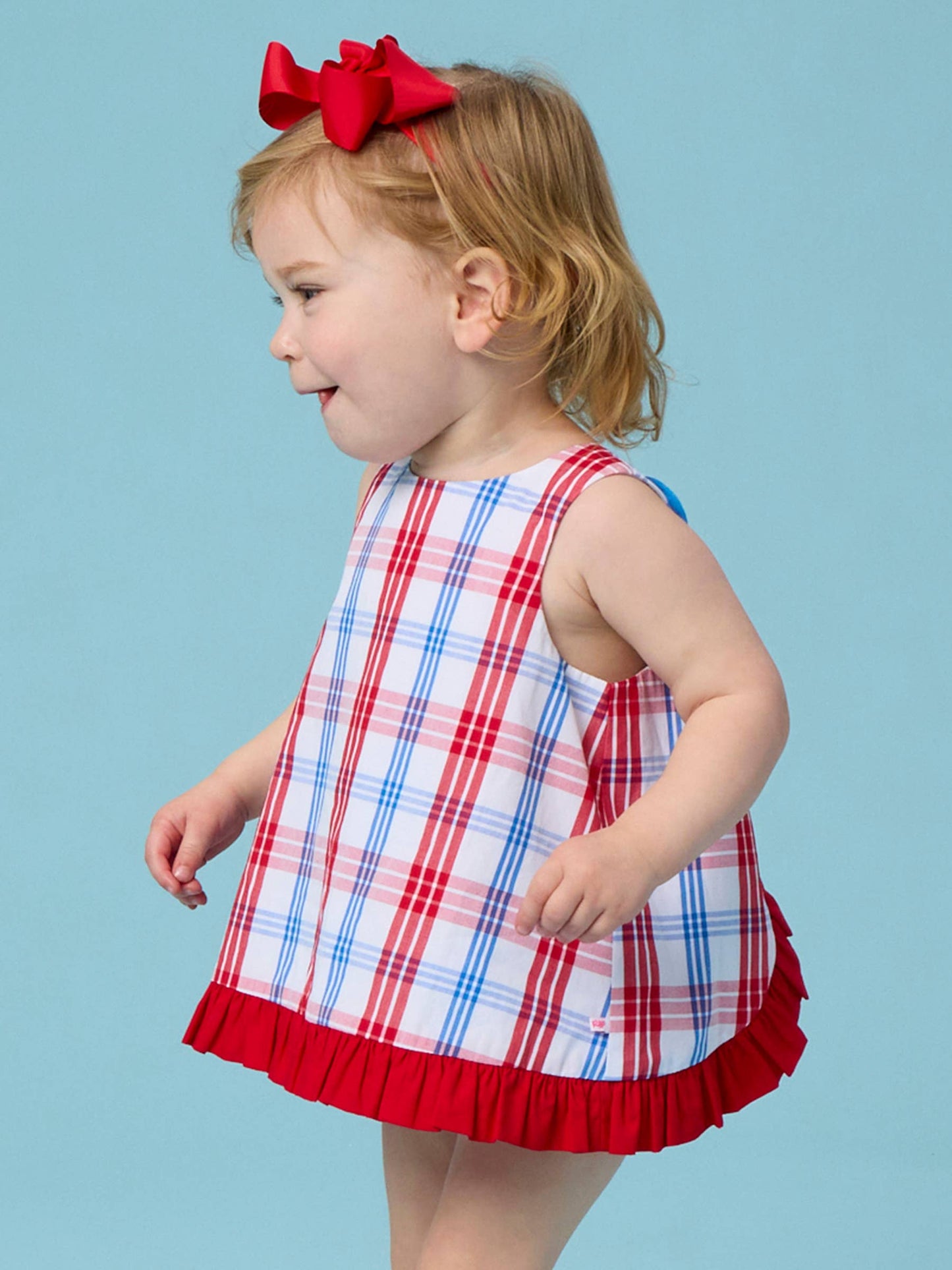 Lincoln Plaid Ruffle Swing Top & Bloomer Set