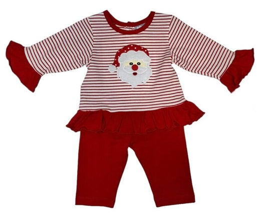 santa appliqué legging set