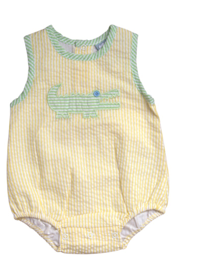 Alligator Appliqué Boy Bubble