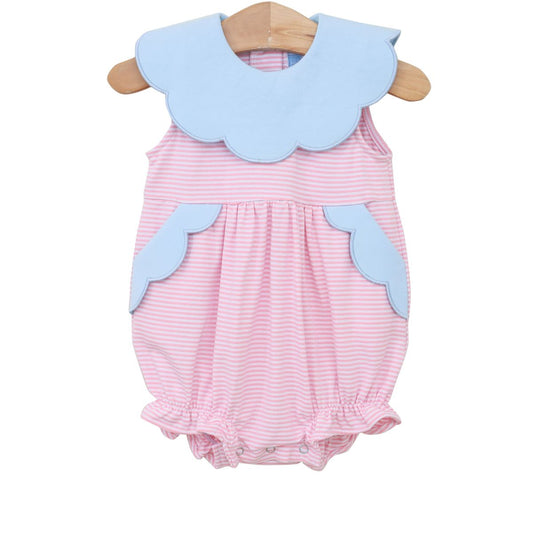 Light Pink Stripe and Light Blue  Penelope Bubble