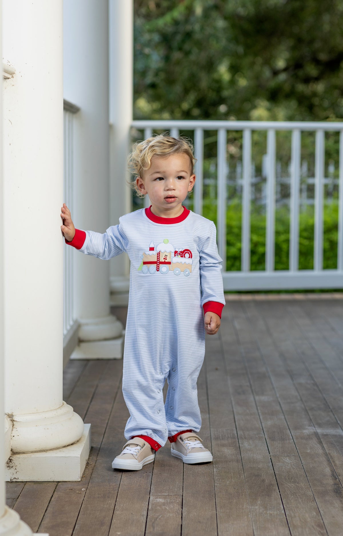 Gingerbread Train Romper