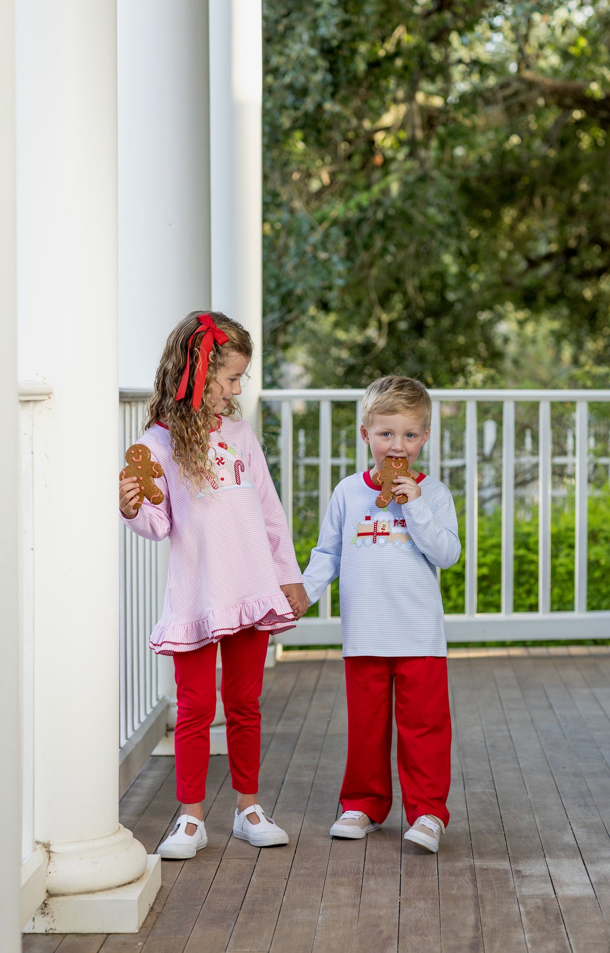 Gingerbread Train Pant Set