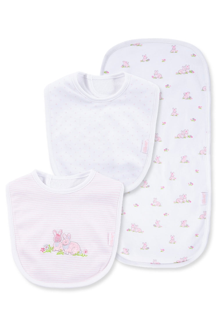 Baby Bunnies Bib and Burp set