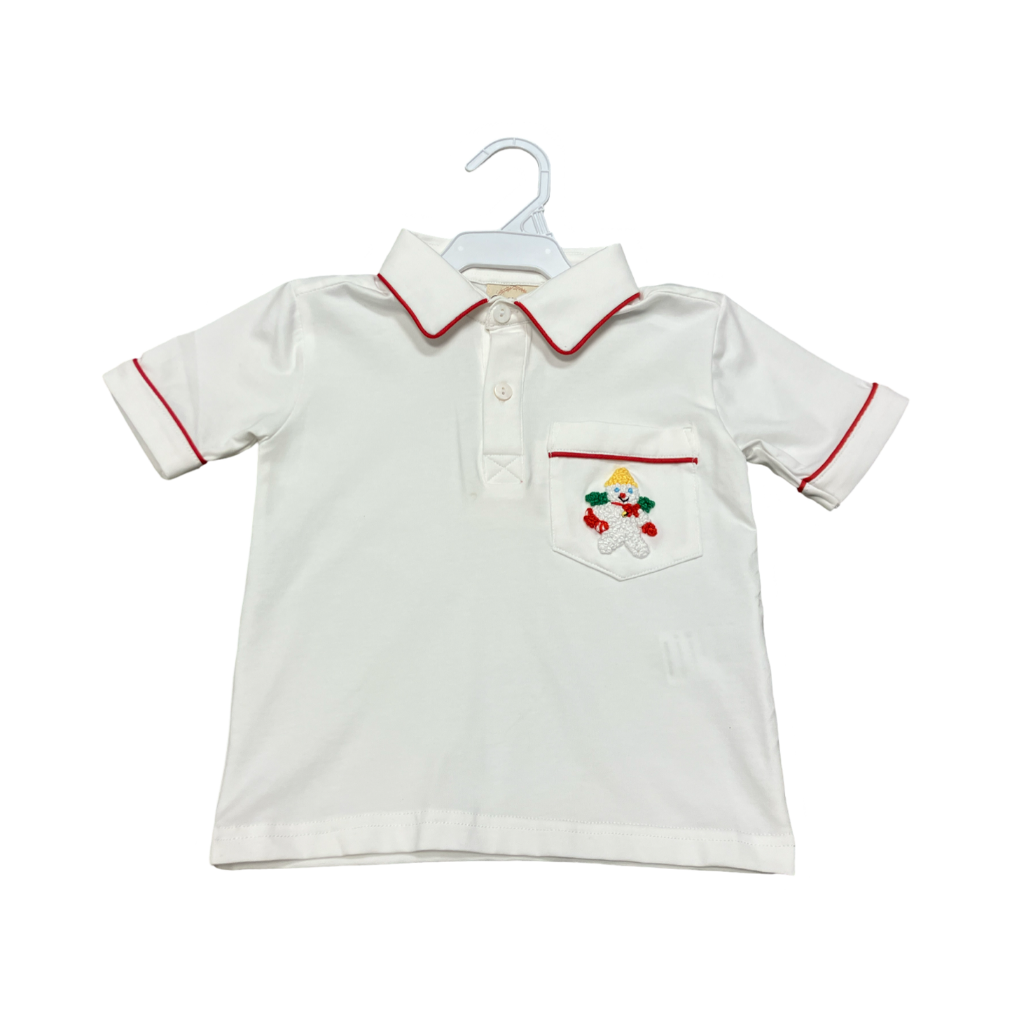 Southern Snowman French Knot Polo Shirt