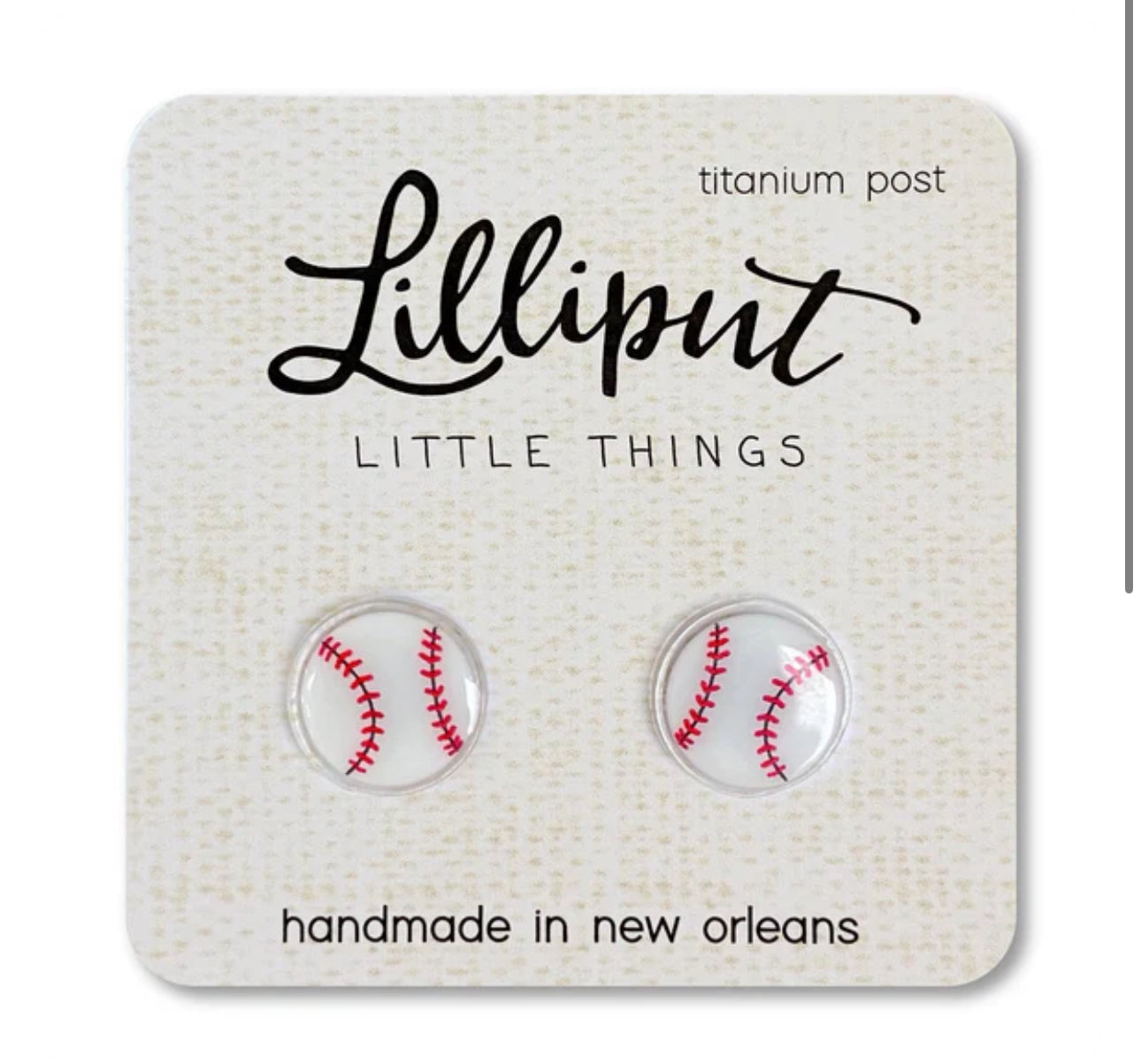 Baseball earrings