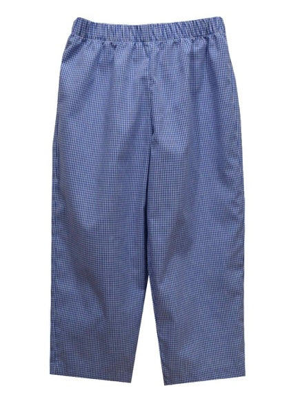 Royal blue gingham pull on pants