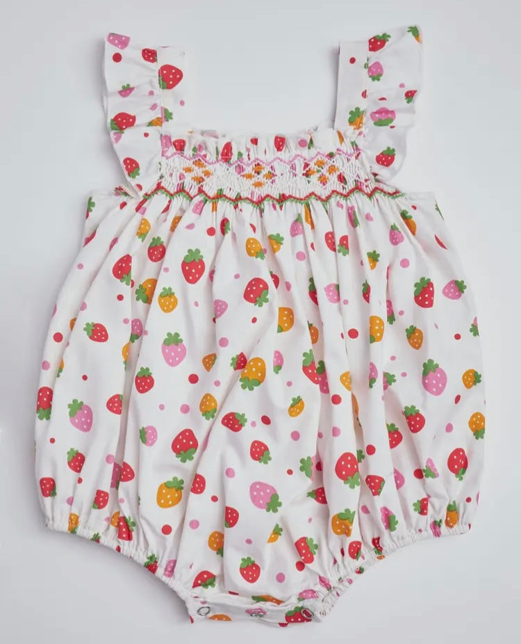 Smocked strawberry bubble