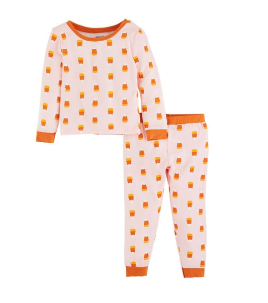 Pink candy corn glow in dark pajama