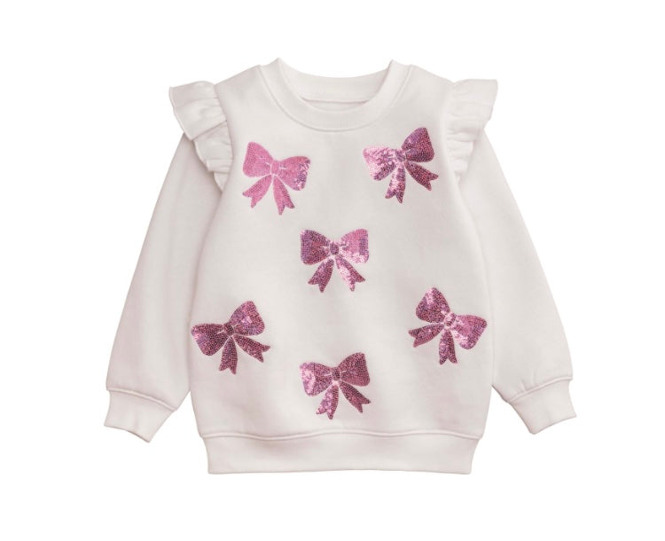 Bow Sequin Sweatshirt