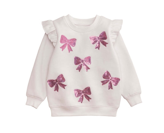 Bow Sequin Sweatshirt