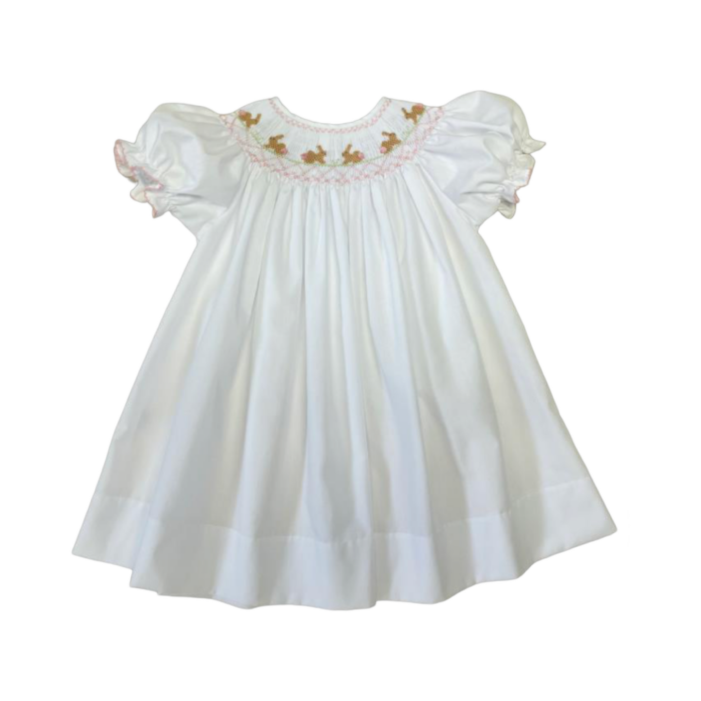 White Smocked Bunny Dresss