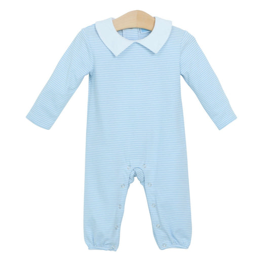 Light blue stripe william romper