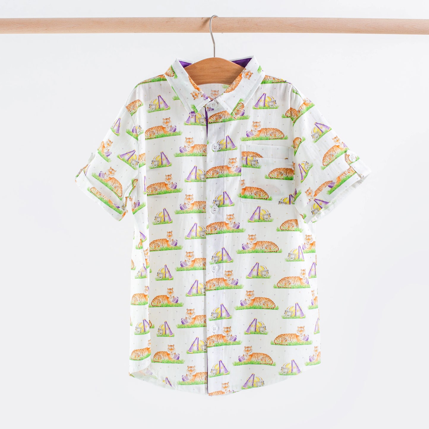 Mascot Mania In Louisiana Collared Shirt