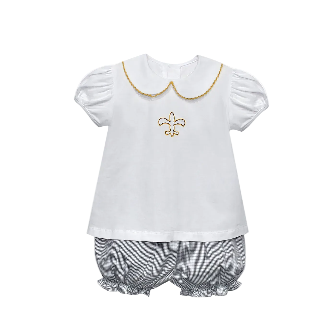 Fleur De Lis Knit Bloomer Set