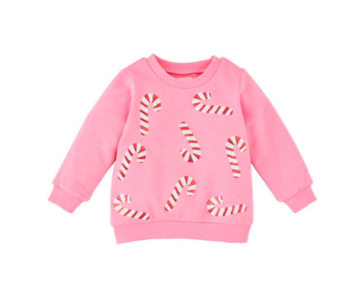 Candy cane sequin sweatshirt