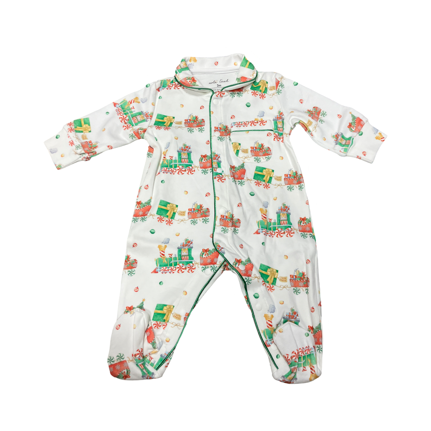 Santa sweet express organic cotton one piece pajama