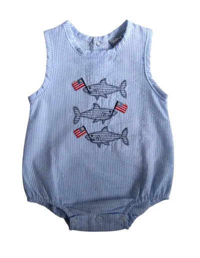 Patriotic Boy Shark Bubble
