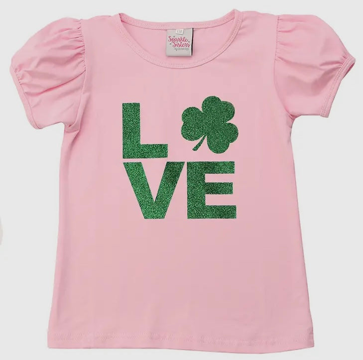 Pink Love Shamrock Shirt