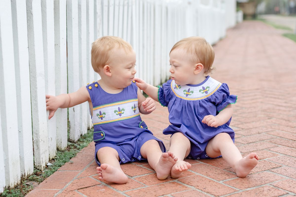 Mardi Gras Smocked Jon Jon