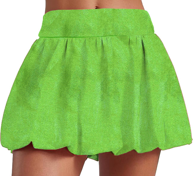 Lime  Shimmer Bubble Skort