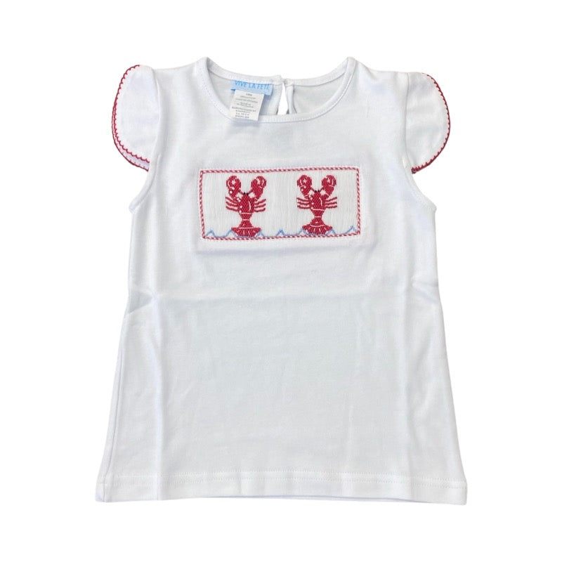 smocked crawfish flutter shirt