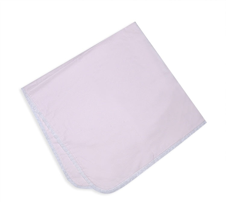 Pink Receiving Blanket with Heirloom Lace