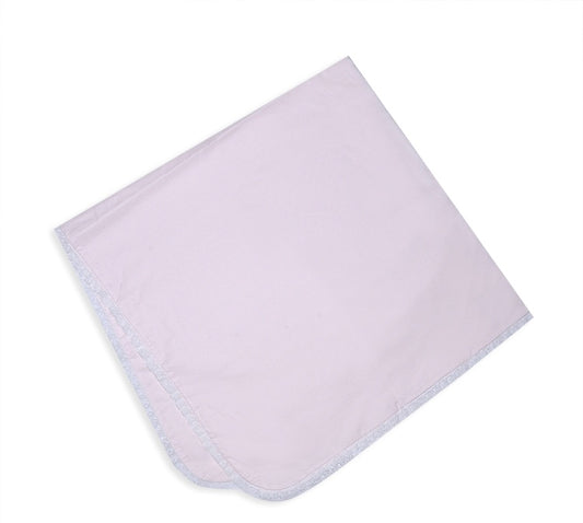 Pink Receiving Blanket with Heirloom Lace