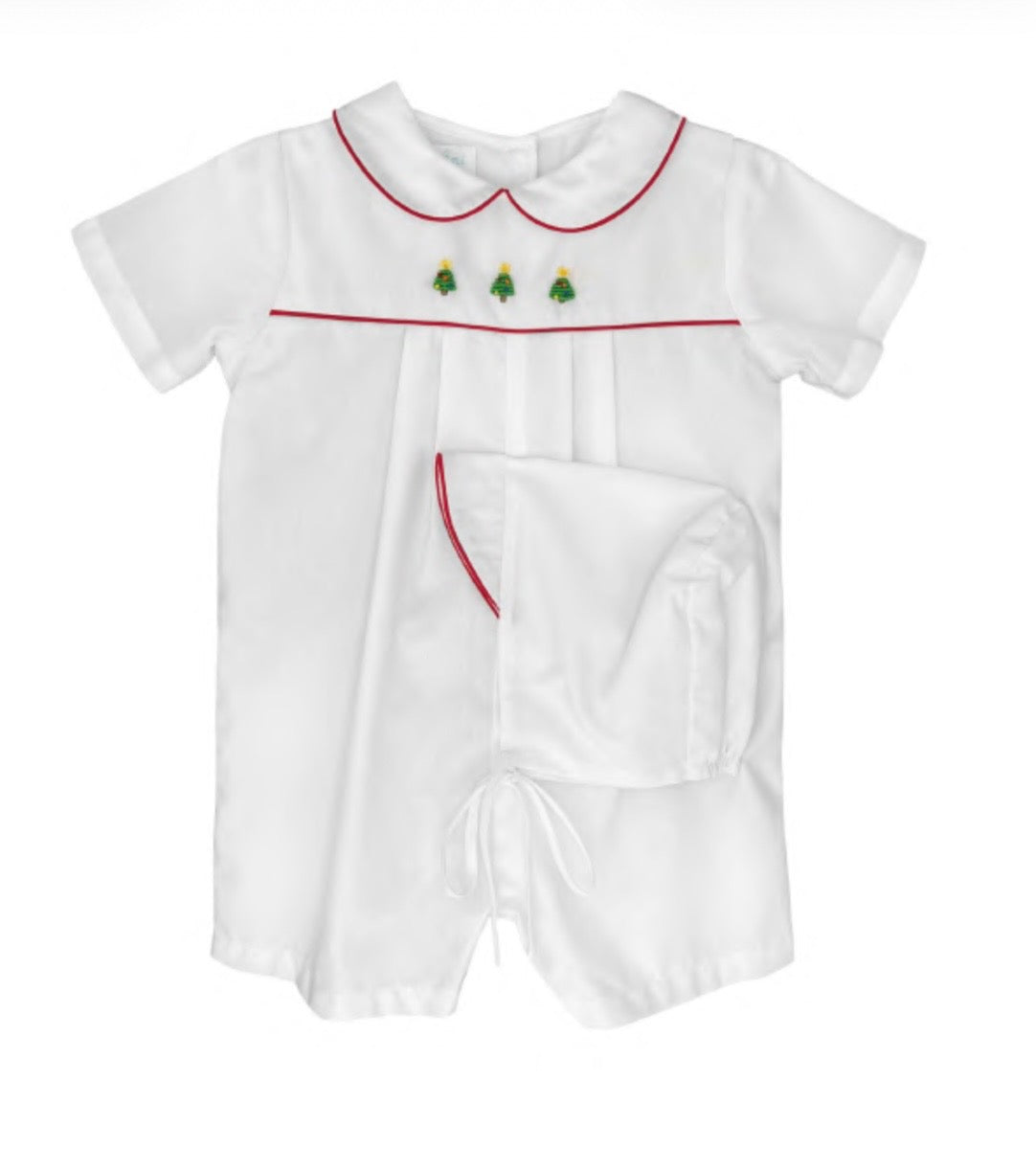 White Christmas Shortall W/ Hat