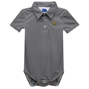 Striped Fleur De Lis Polo Onesie