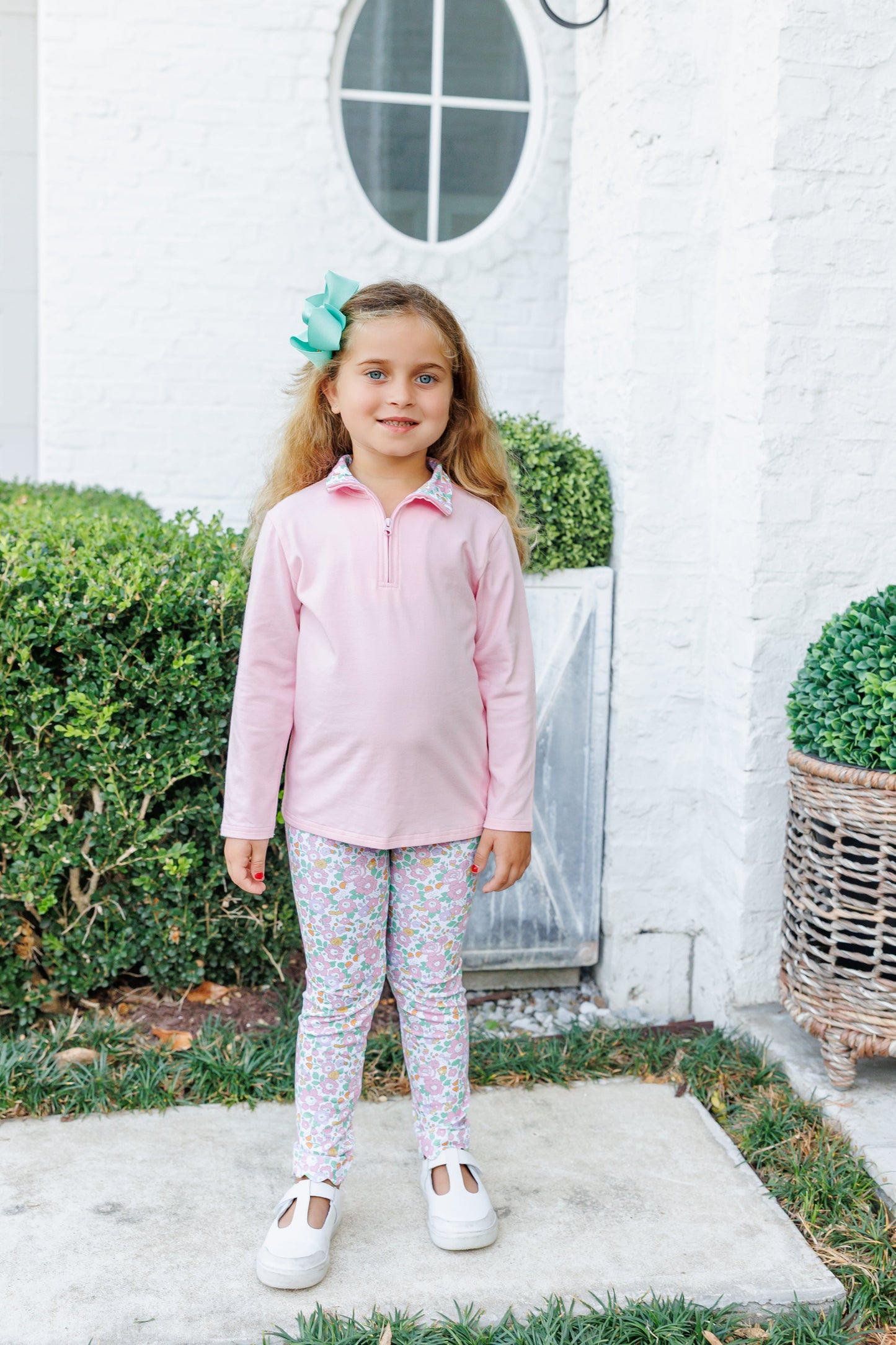 Autumn Bloom Quarter Zip Pullover Legging Set