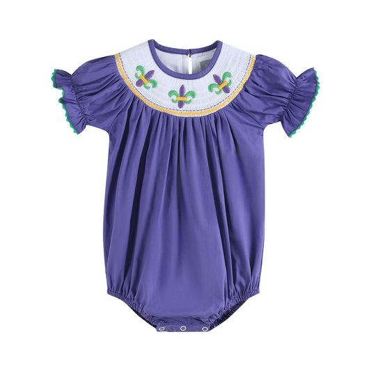 Mardi Gras Smocked Bubble