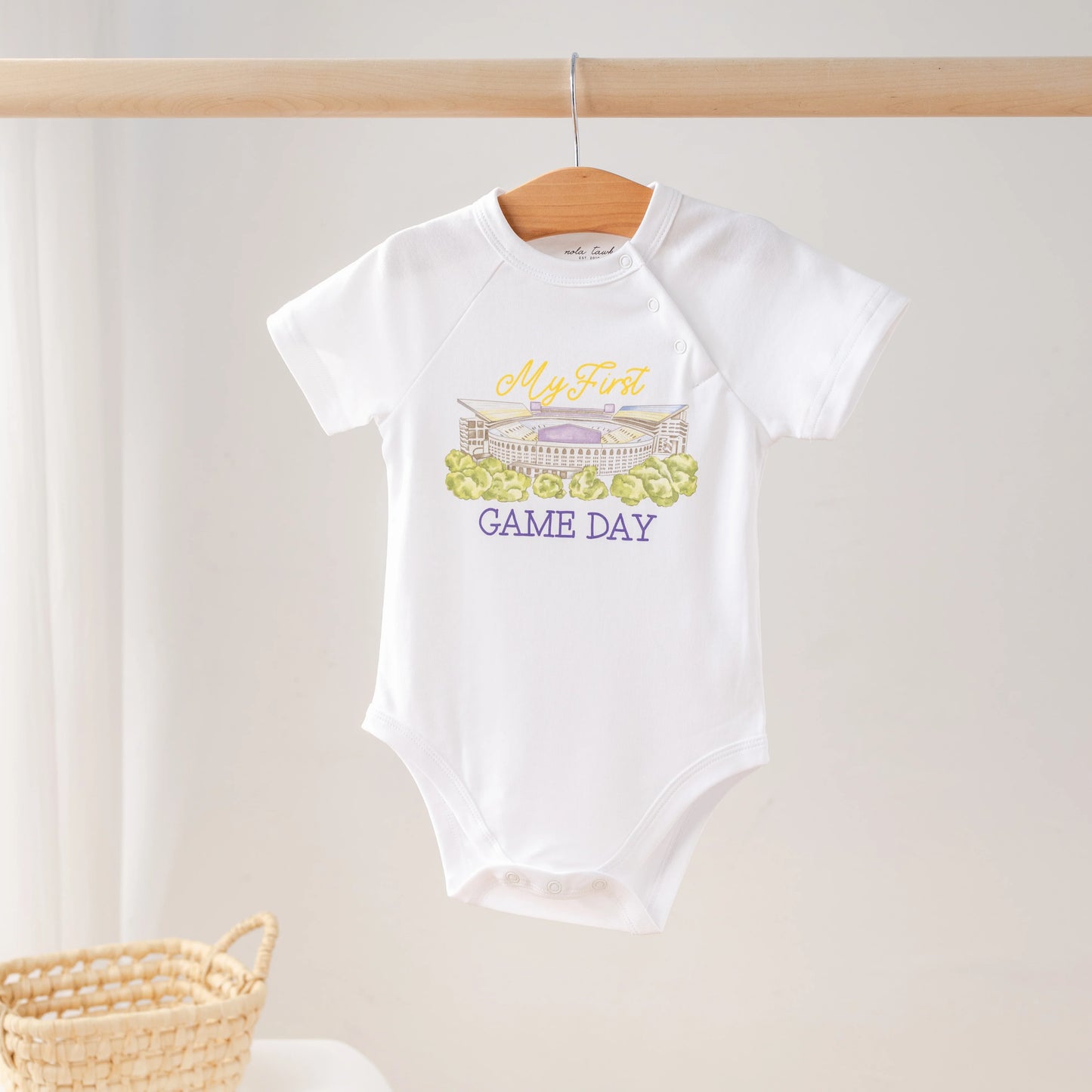 LSU- My First Game Day Organic Cotton Onesie