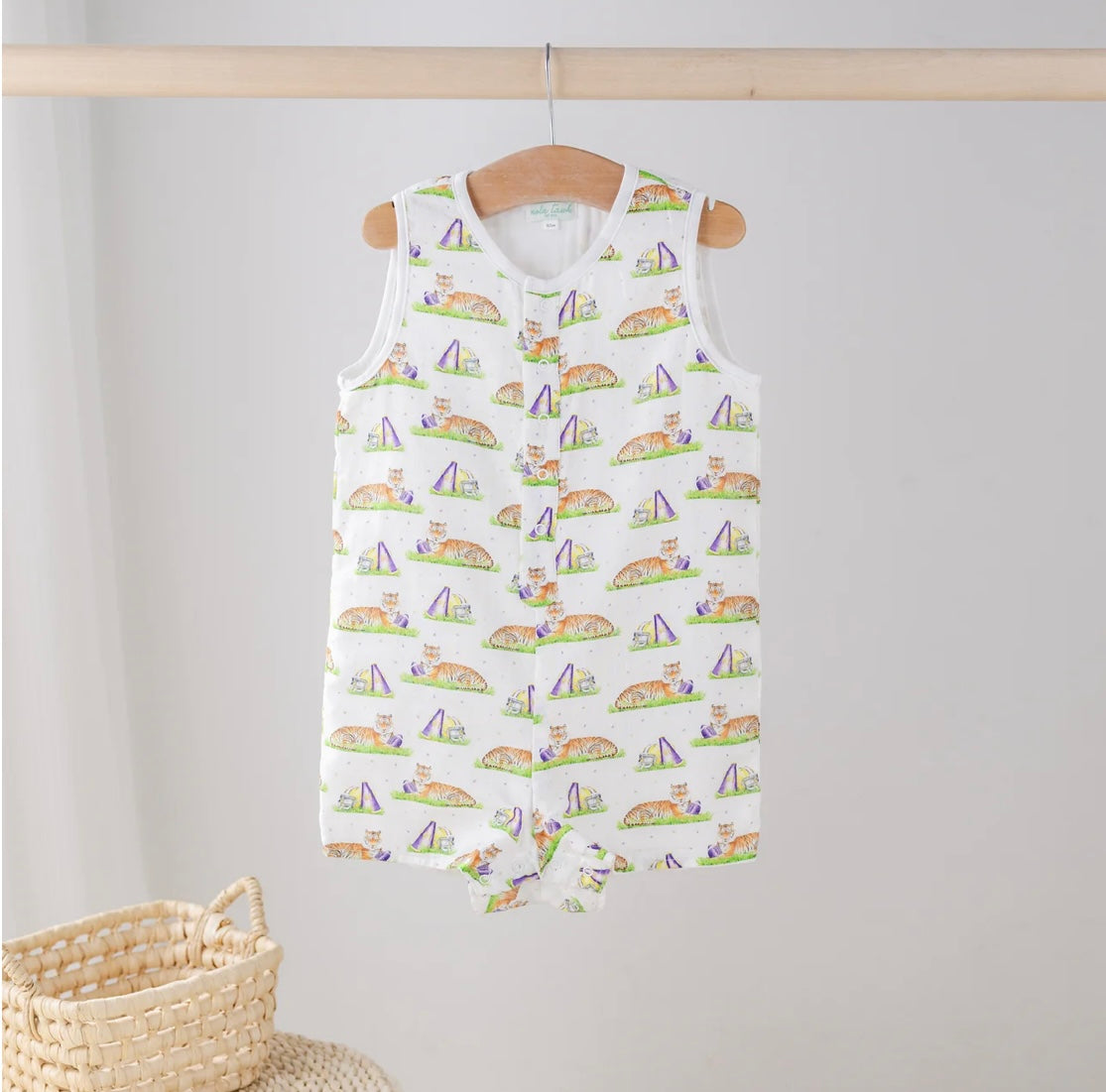 Mascot Mania in Louisiana Organic Muslin Shortall