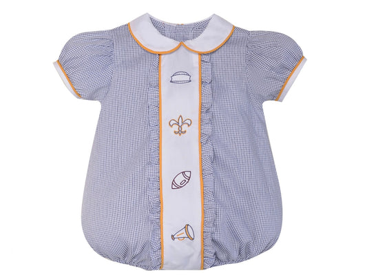 Fleur de lis black and gold 4 logo girl bubble