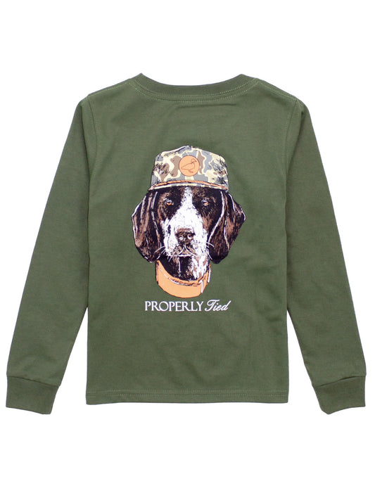 Olive Boys Man’s Best Friend LS Shirt