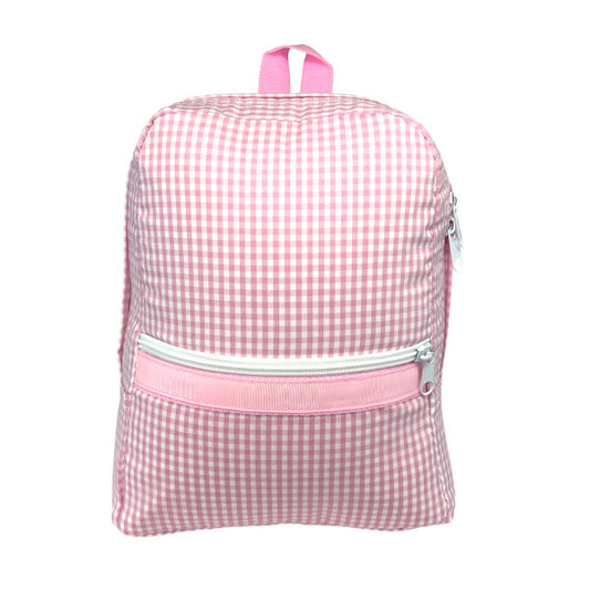 Pink gingham medium backpack