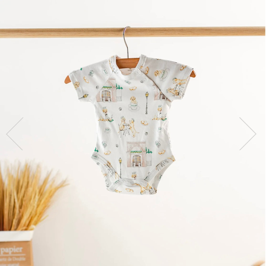 Powdered Sugar & Puppies Organic Cotton Onesie