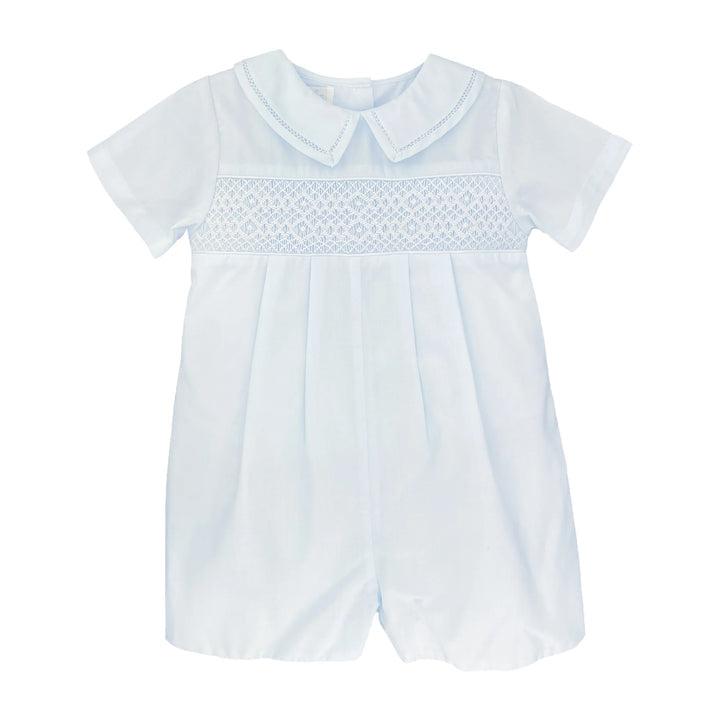 White smocked romper