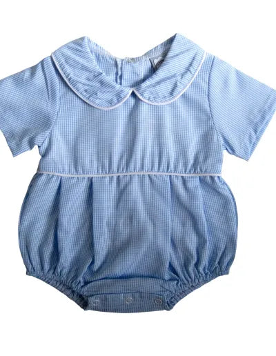 Cory Bubble Blue Gingham