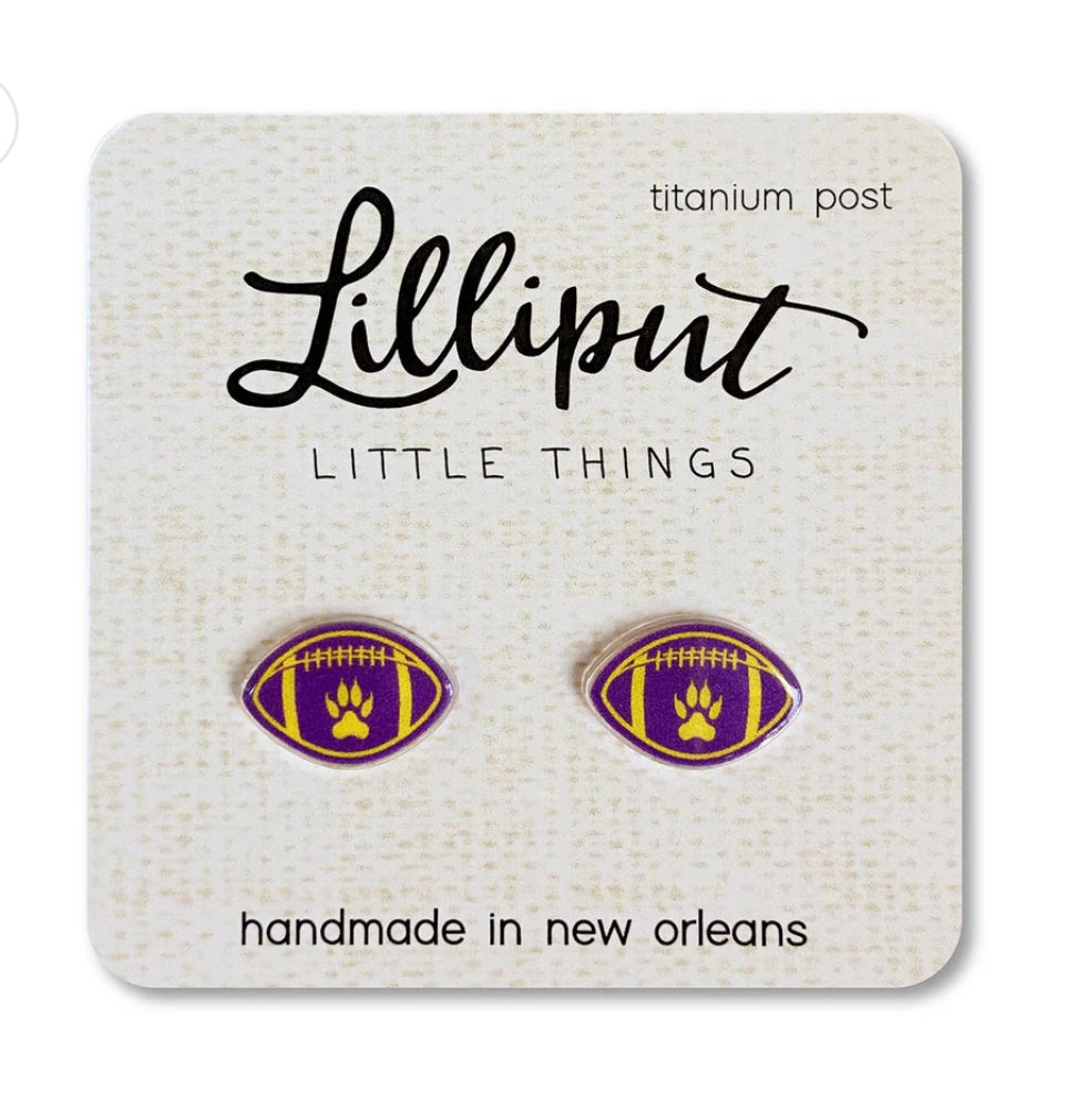 LSU football earrings