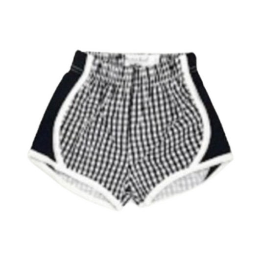 Black gingham windshorts