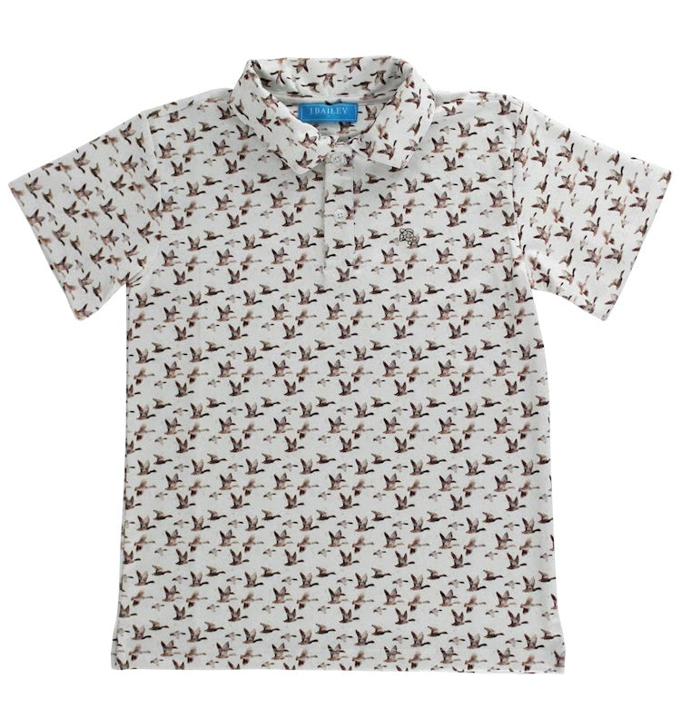 Duck on Tan S/S Performance Polo