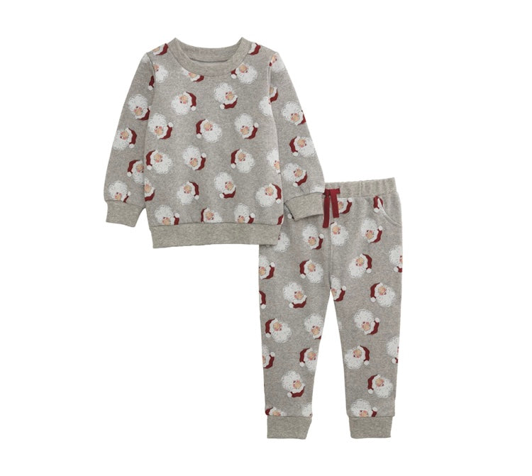 Gray Santa Two- Piece Jogger Set