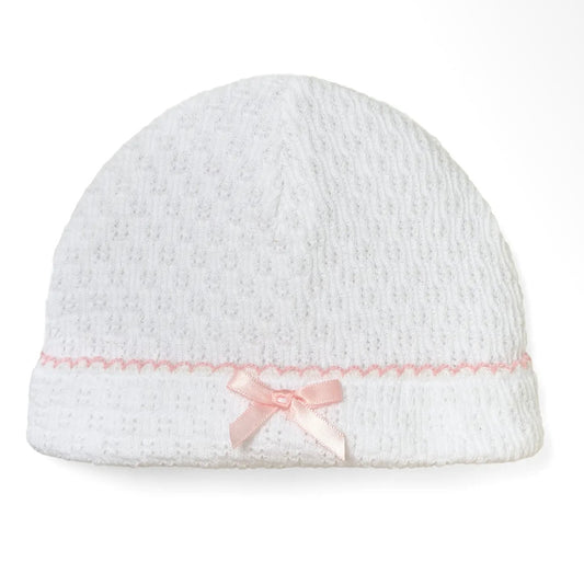 Paty Knit Saylor Beanie with Pink Trim and Bow