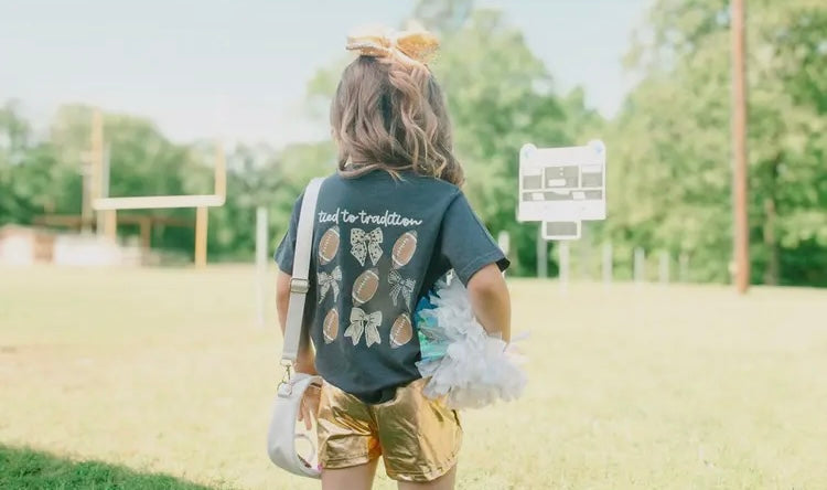 Tied to Tradition Black and Gold Football Shirt