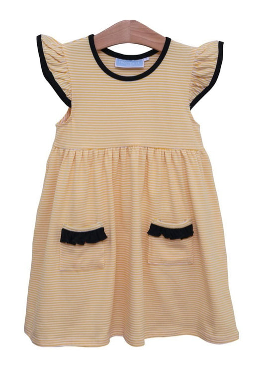 Black and gold game day dress