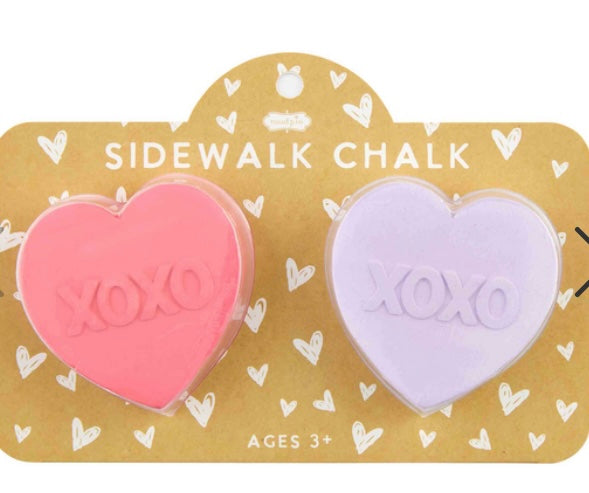 Valentine sidewalk chalk