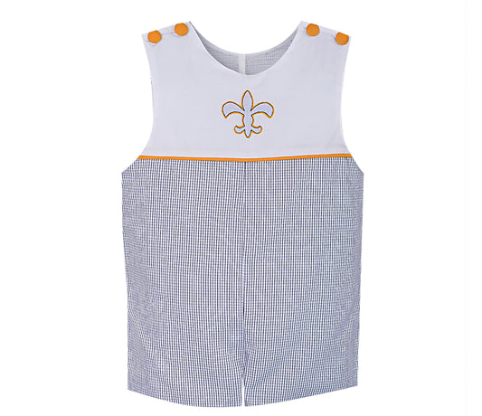 Fleur de lis black and gold shortall