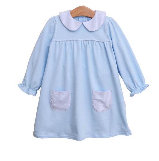 Abigail stripe light blue dress