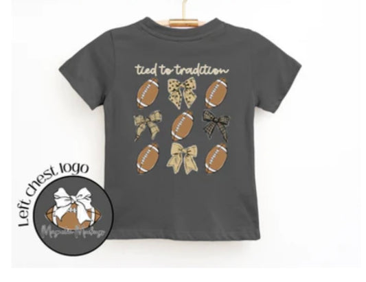 Tied to Tradition Black and Gold Football Shirt